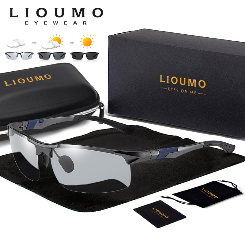 LIOUMO Photochromic Sun Glasses for Men