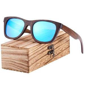 Men's Square Bamboo Sunglasses –