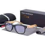 Bamboo HD computer glasses with composite case bag and cleaning cloth